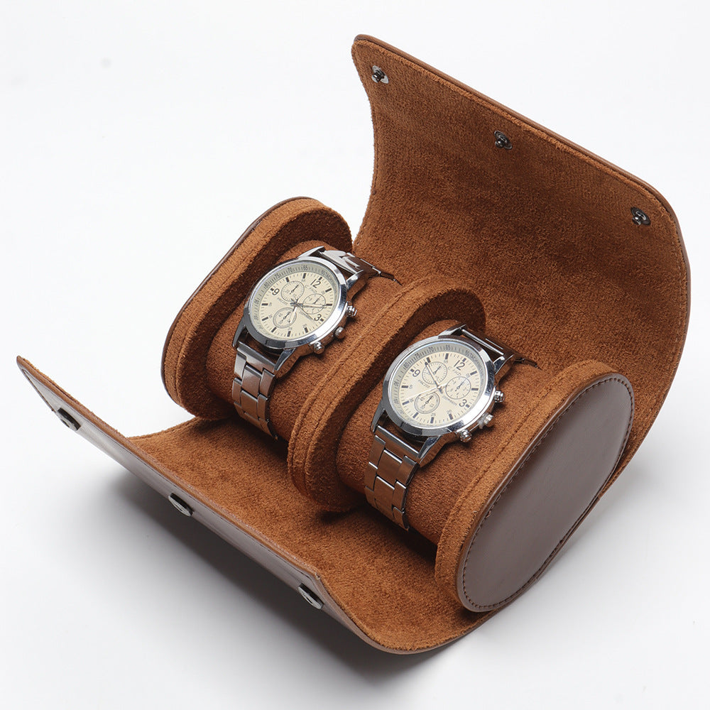 Leather Two Watch Storage Box