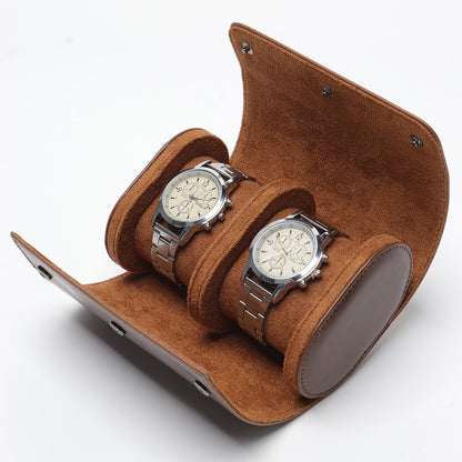 Leather Two Watch Storage Box